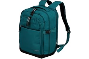 Travelite Handgepäck Rucksack, RyanAir Maße, KICK OFF, Laptop Rucksack 13 Zoll, Praktischer Rucksack mit Dehnfalte + Aufsteckfunktion, 40 cm, 20-23 Liter