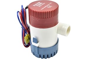 CONQUERALL Pompe de cale DC 12V 750GPH Pompe à eau marine DC Pompe submersible pour bateaux de pêche, étangs, yachts