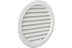 La Ventilazione T16DRB Grille ronde en plastique à encastrer, blanc, Ø 190 mm