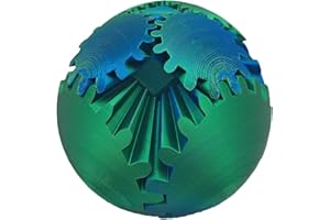 IDEZEK Gedruckter Zahnradball – The Steampunk Whirling Wonder Fidget Toys | Gedruckter Gear Sphere Spin Ball | Stressabbau Fidget-Spielzeug für Arbeit oder Reisen | Gear Ball Zappelspielzeug