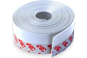 Dpm Tapes – Bas De Porte Adhésif 3M Premium, 5 Mètres, Isolant Pour Portes Et Fenêtres, Étanche À L’Air Et Au Bruit, Protection Contre Le Froid Et Les Courants D’Air (Blanc)