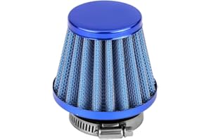 ETOPARS Blu Filtro Aria Moto Universale Kit Filtro Aspirazione Aria Moto 42mm 43mm 44mm Morsetto Fredda Induzione Filtro dell'Aria Cono Moto Scooter