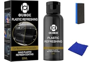 DGUPUP Plásticos para Coche 50 ml – Renovador de Color y Limpiador Interior para el Cuidado de Plásticos – Elimina Rayaduras, Reaviva, Protege y abrillanta salpicaderos y Superficies de plástico