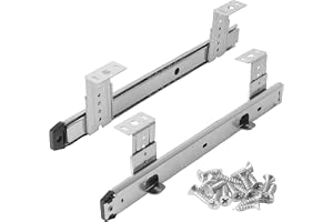 Tangentbordsutdrag, skenor för lådor, justerbar höjd, tung plikt 30,5 cm, lådskenor delutdrag 25 kg lastkapacitet tangentbordshylla för underkonstruktionen (40,5 cm (16 tum))