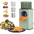 BUYERZONE Multifunctional Manual Vegetables Grater for Kitchen, Rotary Drum Vegetable Cutter Grater Slicer, Cheese Grater, Vegetables Shredder, Mandoline Chopper, Salad Maker (Multi)