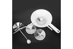Matkvarn, Multifunktionell Grönsakskvarn i Rostfritt Stål med 3 Utbytbara Slipskivor, Mouli Wheel Manual för Malning av Potatis, Frukt och Grönsaker