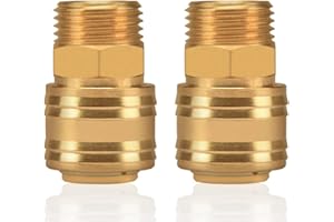 SUKUDON 2 Stück Druckluft Kupplung Innenstecker 1/2" AG 1/2" AG Messing Kupplung