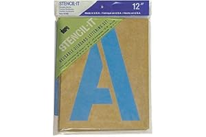 Graphic Products - Plantilla de plástico Reutilizable para Letras, 12 Pulgadas