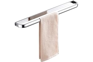 Flybath Towel Rail Bar Single Layer Brass Towel Holder Rack Wall Mounted Polished Chrome, 57 cm / 22 Inch