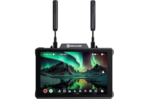 Hollyland Pyro 7 Kabelloser Video-Sender & Empfänger & 7 Zoll Kamera-Feldmonitor mit HDMI & SDI – 400m Reichweite, 60ms Latenz, Auto-Dual-Band-Hopping mit Waveform, LUTs, Aufzeichnung (Pyro 7 1Set)