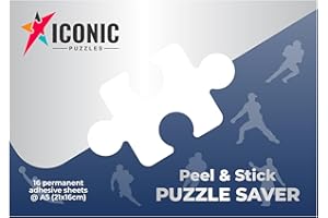 Iconic Puzzles - Kit per Appendere Puzzle Senza Fare Buchi nel Muro e Senza Cornice. Facile e Veloce, Trasparente, Taglia Unica