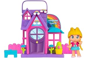 PINYPON Arcoriris House, Maison, Modèle Arc-en-Ciel, 1 Figurine Exclusive et des Accessoires, Jouets pour Enfants à partir de 3 Ans, PNY262, Multicolore, Taille Unique