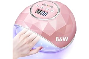 ‎JANOLIA Janolia Nageltrockner Lampe 86W UV LED Lampe für Gelnägel Professionelle Gel UV LED Nagellampe mit Sensor LCD Display UV Nagellampe für Gelnägel mit 4 Timer Geeignet für alle Gel