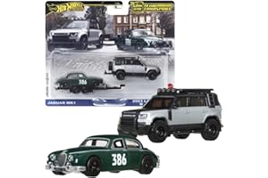 Hot Wheels - Premium Car Culture Team Transport – Jaguar MK1 (Land Rover Defender 110 2023) /Jouets
