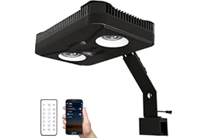 Lominie 130W Illuminazione a LED per acquari, PIXIE150 Illuminazione per grandi acquari marini, con telecomando a 4 canali dimmerabili, per pesci marini, barriera corallina Supporta