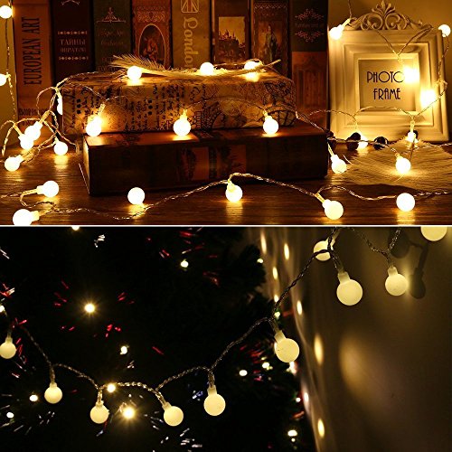 InnooTech LED Globe Lichterkette Innen Deko Glühbirne 10 Meter 100er Warmweiß DC 31V - 6