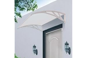 MARKO OUTDOOR Marko Door Canopy Smoking Area Rain Shelter Outdoor Awning Window Cover Sun Protector (Large Canopy (150cm x 100cm), Grey)