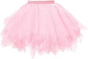 Ruiuzioong Gonna da donna in tulle, gonna da 50, rockabilly, sottoveste, tutù, sottogonna corta, balletto, cosplay, ballo, abito da sera