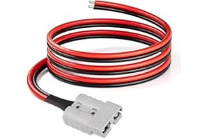 ELFCULB - Connettore Anderson da 10 AWG da 6 piedi, cavo da 50 ampere, connettore rapido Anderson SB50 per sistemi di energia solare ed eolica, connessioni batteria, carrelli elevatori