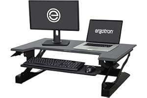 Ergotron WorkFit-T Sit-Stand Desktop Workstation - Stand for LCD display / keyboard / mouse / notebook - black - screen size: up to 30" - desktop