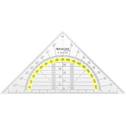 ZIOYA 12 Pezzi Squadra Geometrica In Plastica Geometria Triangolo - 12