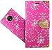 Produktbild Motorola Moto C Plus Handy Tasche, FoneExpert® Wallet Case Cover Bling Diamond Hüllen Etui Hülle Ledertasche Lederhülle Schutzhülle Für Motorola Moto C Plus