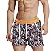 Produktbild KUDICO Herren Badeshorts Slim Fit Splice Kordelzug Strandhosen Boardshorts Badehose Schwimmhose Wassersport Shorts Kurze Hose Badeanzug (rot,XX-Large)
