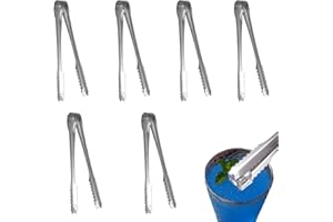 VTYTZZ 6 piezas Candy Bar,Alimentos Alimenticios,Pinza De Azúcar,Pinza De Dulce,Mini Pinza De Servicio,15,2 cm, Para Cocina, Café, Fiesta, Bar Y Buffet