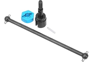 DILWE RC Drive Shaft, Universal Metal Drive Shaft 5mm Wheel Hub Adapter Upgrade Spare Part Compatible with HSP 1:10 RC Car (Black)