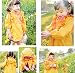 Lovely Baby-Girls Princess Dress Raincoat Fashion Children Rainwear Yellow S
