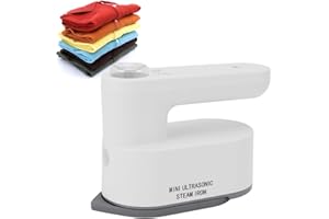 ANNADUE Fer électrique sans Fil 30s Chauffage Rapide, Rechargeable et à Double Tempête 140 ° C / 160 ° C, Fer à Vapeur Portable pour les Vêtements Voyage/Maison/dortoir. 5200mAh