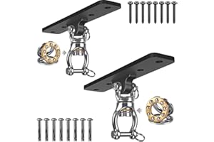 Dolibest Punching Bag Hanger, Boxing Ceiling Hook Punch Holder 4 Hole Swing Bracket Swivel for Gym Heavy Bag Hammock Chair Wood/Concrete Wall Beam Mount