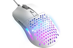 Glorious Model O Eternal – ultralekka mysz RGB – przewodowa – lekka (55g) – konfig. oświetlenie RGB – 6 konfig. przycisków – symetryczny design – czujnik opt. 12K DPI – PC/Mac – biała