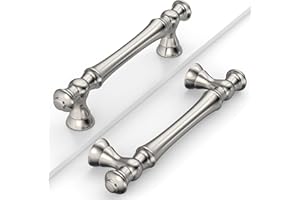 Coinkoly 10 Pack Brushed Satin Nickel Cabinet Pulls 96MM Hole Centers Kitchen Cabinet Handles Drawer Handles Kitchen Cupboard Handles UK0001