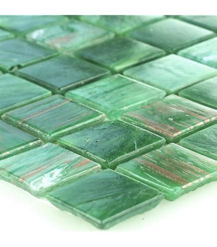 Mosaikfliesen Baltic Grün 31,6x31,6cm - Glas Mosaik Für Pool & Dusche