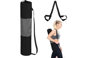 Cosysparks Yogatasche Für Matte, Portable Yogamattentasche Schwarz mit Yoga Matte Strap Leicht Tasche Yogamatte Einstellbar Yoga Matte Tasche Yoga Taschen Für Frauen Mann