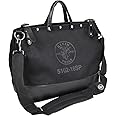 Tool Bag, Large 40.6 cm Deluxe Canvas Tool Bag and Organizer with 13 Pockets and Shoulder Strap, Black Klein Tools 510216SPBLK