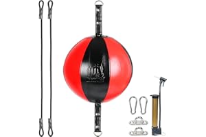 InnoLife Double End Punching Ball Striking Punching Bag Kit, Speed Striking Reflex Kit with Bungee Cords Perfect for Reaction, Agility, and Hand Eye Coordination Training