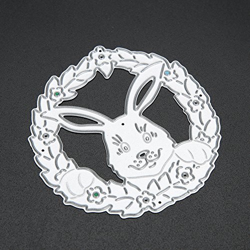 Amazingdeal365 Metall Form Schablonen Schneiden DIY Dekor Sammelalbum Karten Buchzeichen Lesezeichen als Geschenk für Freunde Geburtstag Kinder,Kindergarten Hobby Schule Handarbeit Unterricht usw. Ein tolles Geschenk! (Hase) - 2