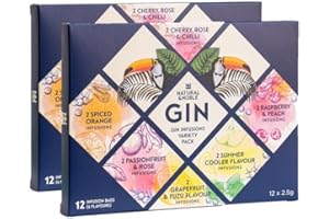 NATURAL & NOBLE Gin Infusions Variety Gift Pack | Make Your Own Delicious Flavoured Gin | 12 Delicious Infusion Bags for Gin Drinks (2)