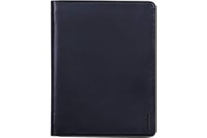 RHODIA 168100C - Conférencier Porte-Documents Noir - pour Bloc-Notes et Carnets A5 ou A5+ - Dimensions Fermé 19,5x25,5 cm - Pochette pour Tablette - Simili Cuir Premium