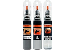 F FIRANTO FIRANTO Kit de Pintura de Retoque Coche para Seat LS9R Nevada White, Set de Reparación de Rayones y Arañazos Incluye 15 ml Bolígrafo para Retocar Pintura Coche, Primer y Barniz