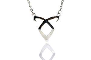 BEAUX BIJOUX Collana con ciondolo di Clary Fray a forma di runa, ispirata a Shadowhunter: The Mortal Instruments, in scatola di velluto