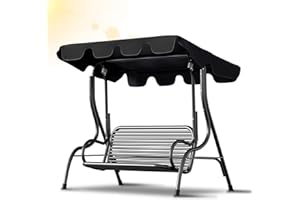 ‎VIGEVEE Vigevee Ersatzdach Universal Sonnendach für Hollywoodschaukel UV-Schutz 210x145cm Dach für Gartenschaukel Erastzbezug Anthrazit Dachplane Wasserdichtes für 3-Sitzer