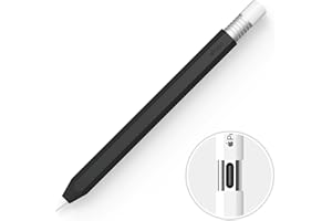 ‎ELAGO elago Klasyczne etui na ołówek kompatybilne z Apple Pencil (USB-C), doskonały uchwyt, skóra ochronna, pokrowiec silikonowy, obsługuje magnetyczne mocowanie (czarne)