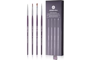 EIGSHOW 4 Pcs Eyeliner Brush Set - Angled Liner Brush, Tight Liner Brush, Definer Brush, Ultra-Fine Liner Brush Kit for Detailed Precision Eyeliner, Eyebrow Filling, Body or Face Painting