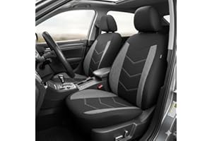 ‎TOYOUN TOYOUN Universal Autositzbezüge für Vordersitze - Sitzbezüge Auto Atmungsaktiv Sitzschoner Auto - Schonbezug Autositz Vorne 2er Set Autozubehör, Grau