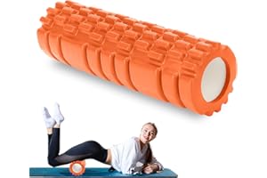 OAKENCREST Foam Roller Rullo Massaggio Muscolare per Alleviare le Tensioni Muscolari e il Sollievo Dalla Pressione Nella Schiena sulla Colonna Vertebrale Massaggiatore per Trigger Point 30×8cm (Colore Arancione)