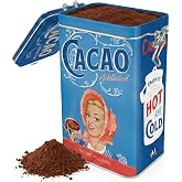 Nostalgic-Art Retro Kahve Kutusu, 1,3 l, Cacao Addicted &ndash; Nostalji hayranları i&ccedil;in hediye fikri, aroma kapaklı sac kutu, vint