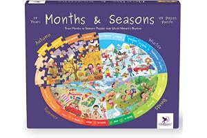 TOYKRAFTT Puzzles 5 Year Old Montessori Games, Toddler Puzzles for Boys and Girls Educational Games Age of 5 Years Above, Four Seasons Jigsaw Puzzle for Birthday Return Gifts Months & Seasons